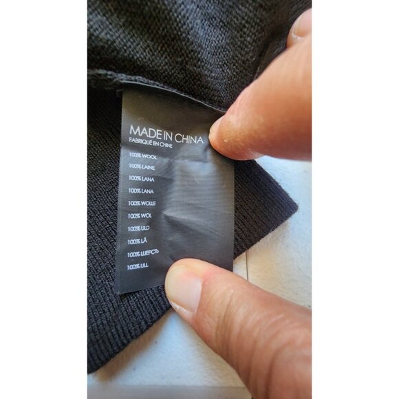 Club Monaco Turtleneck Women Small Black Wool Minimalist BaseLayer Winter - Picture 8 of 9